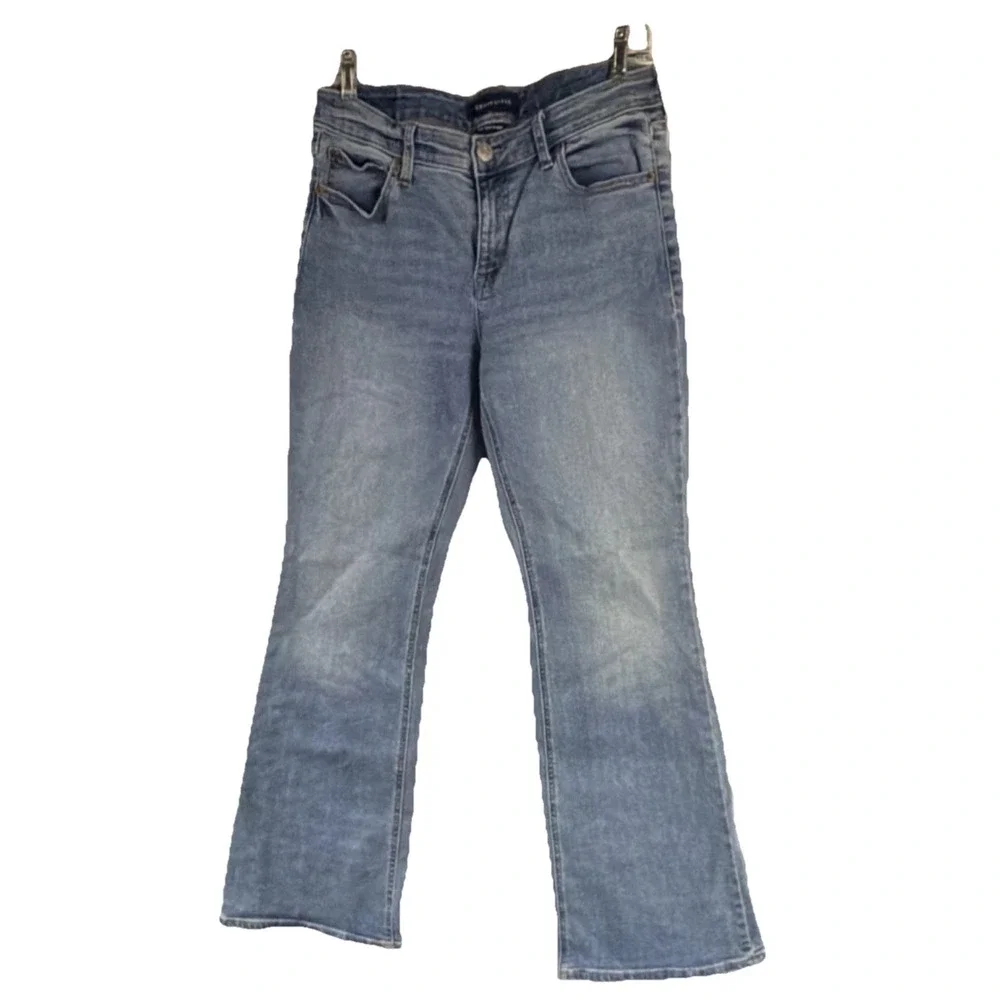 Aéropostale Mid Rise Flare Light‎ Blue Denim Jeans Stretch 5-Pocket